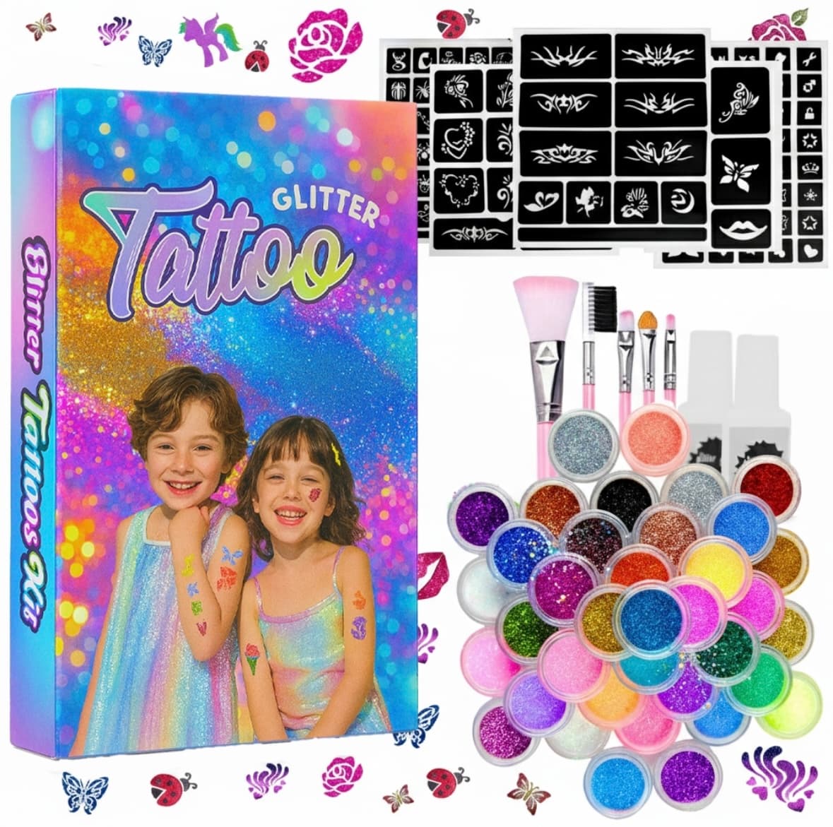 Zestaw magicznych tatuaży❤️ 136 elementów